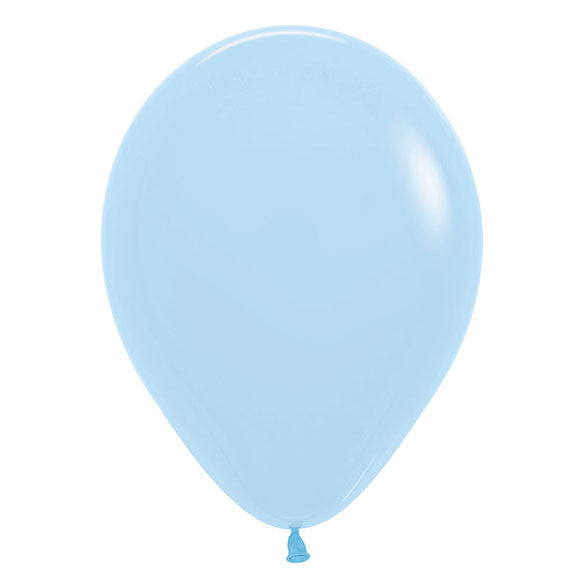 Globos de látex Celestes Pastel 30 cm. Pack 50 u.