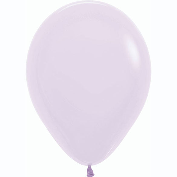 Globos de látex Lila Pastel lisos 30 cm, Pack 12 u.