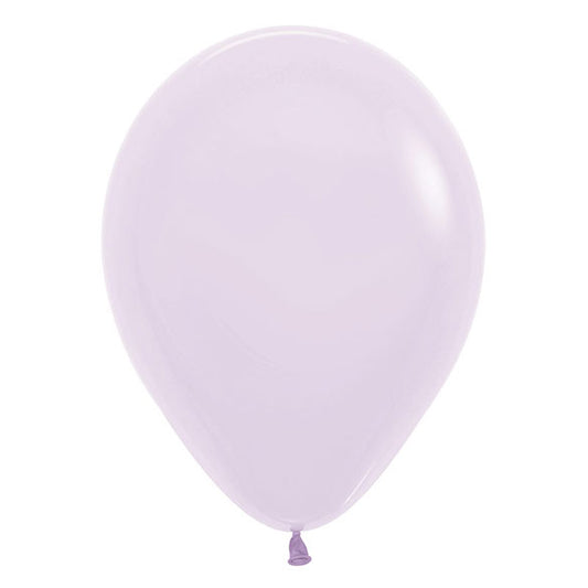 Globos de látex Lila Pastel lisos 30 cm. Pack 50 u.