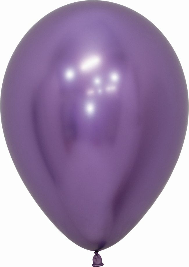 Globo de látex violeta reflex - pack 12 uds.