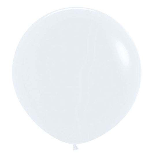 Globo de látex Blanco liso 60 cm. 1 unidad