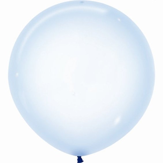 Globo de látex Azul Cristal Pastel liso 60 cm. 1 unidad