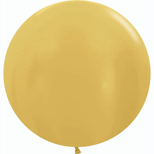 Globo látex liso XL Dorado metal