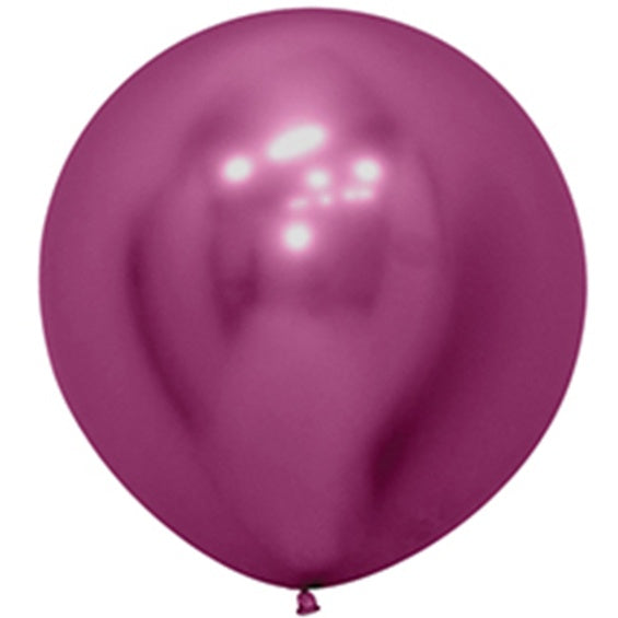 Globo de látex Fucsia Reflex liso 60 cm. 1 unidad