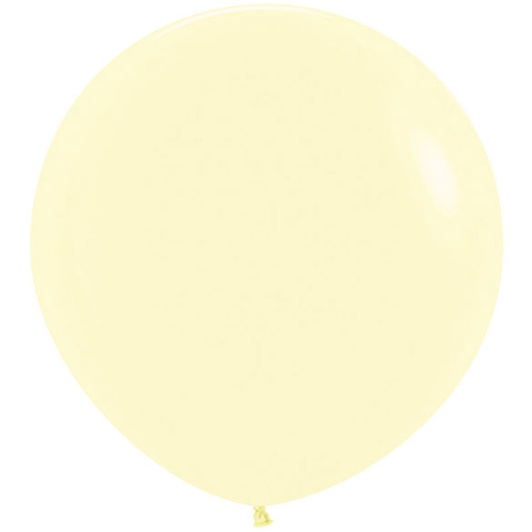 Globo de látex Amarillo Pastel liso 90 cm. 1 unidad