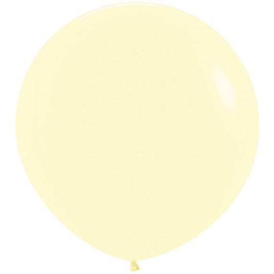 Globo de látex Amarillo Pastel liso 90 cm. 1 unidad