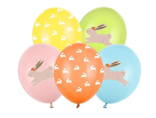 Globos de látex conejitos pascua, Pack 10 u.