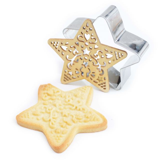 Cortador y sello de galletas forma estrella