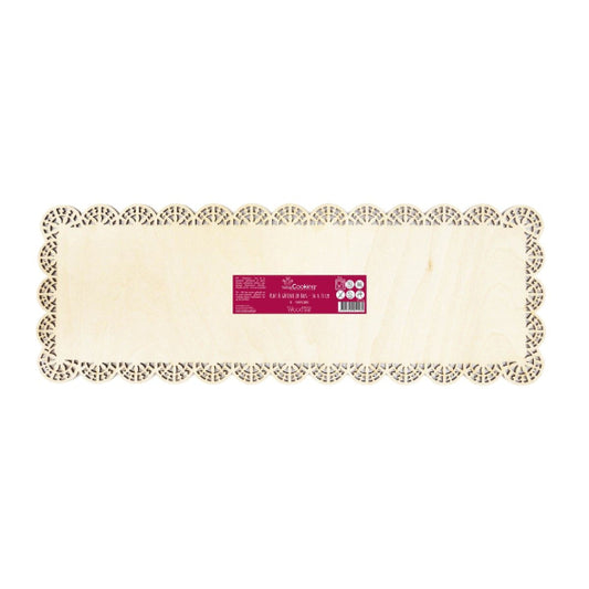 Bandeja o Plato de madera rectangular para tartas Scrapcooking