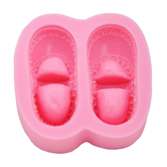 Molde silicona zapatos bebé para fondant