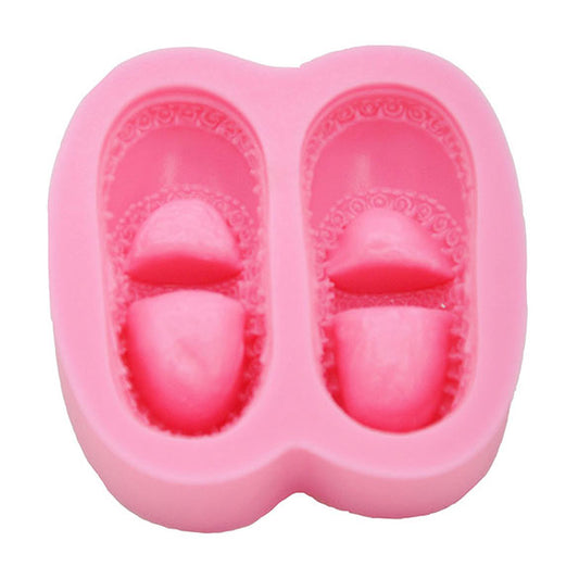Molde silicona zapatos bebé para fondant