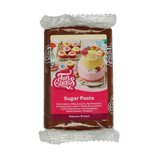 Fondant o Pasta de Azucar marrón chocolate 250 gr. FunCakes