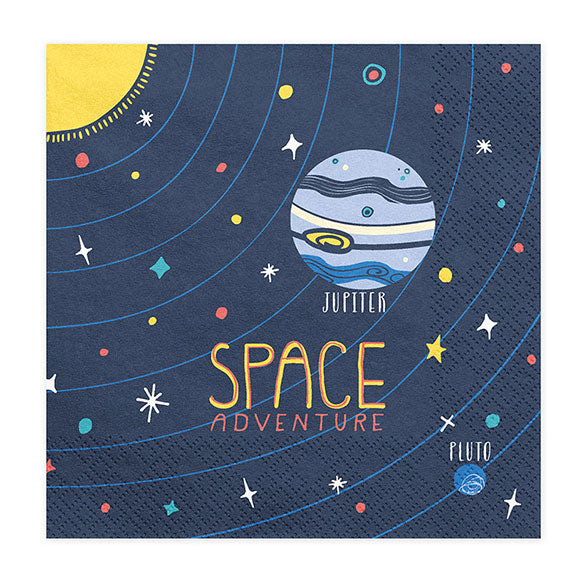 Servilletas Space Party 33 x 33 cm, Pack 20 u.