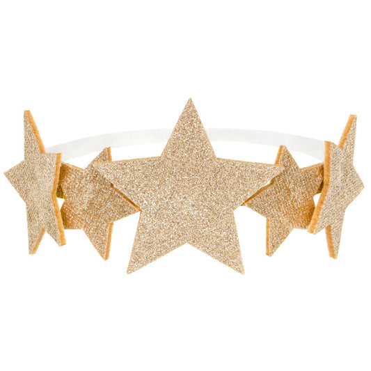 Diadema estrellas doradas