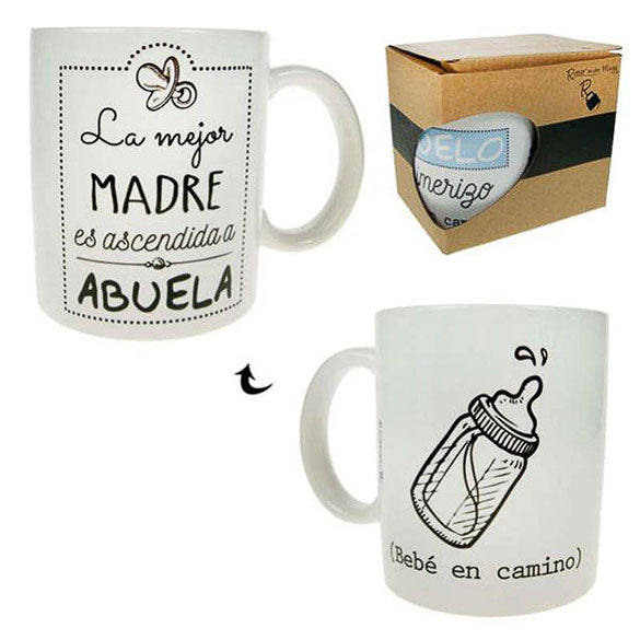 Taza con mensaje para abuela primeriza