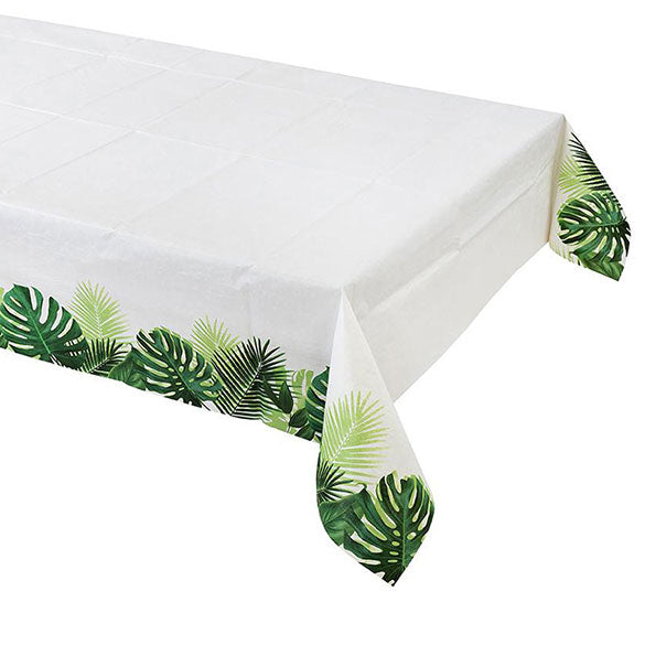 Mantel Hojas Tropicales 180 x 120 cm papel encerado, Pack 1 u.