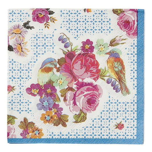 Servilletas flores 10 x 10 cm, Pack 40 u.