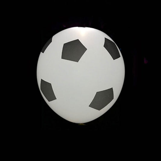 Globos de látex con luz Led balón de fútbol, Pack 4 u.