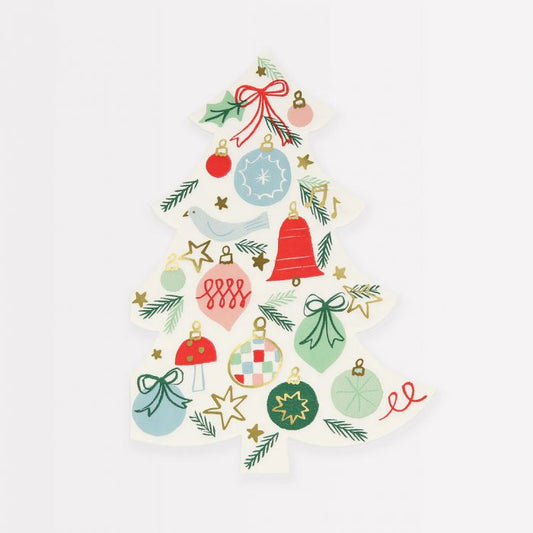 Servilleta arbol de Navidad estampado- pack 8 uds.