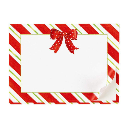 Etiquetas adhesivas rayas rojas- pack 12 uds.