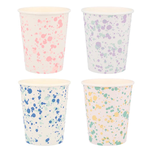 Vaso Moteado colores variados- pack 8 uds.